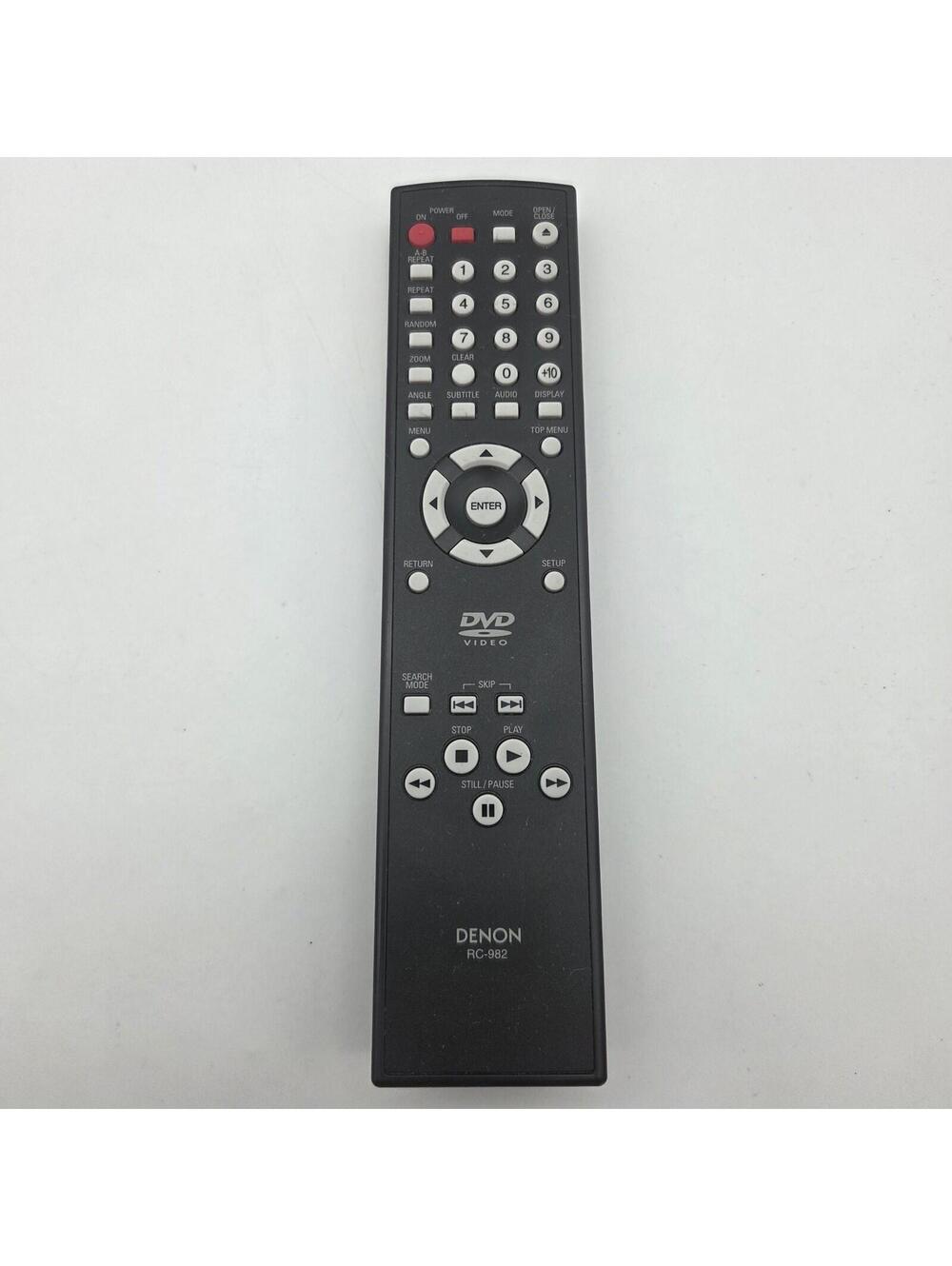 Genuine Denon RC-982 DVD Player Remote DVD-1710 DVD-755 DVD-555 DVD-1910 Tested